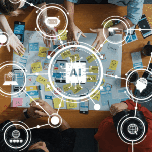 AI business meeting.